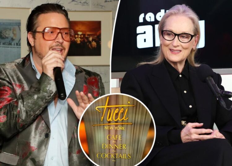Max Tucci has a fierce message for Meryl Streep after she suggested he pay Stanley Tucci for his restaurant
