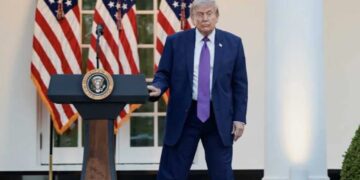 ​Trump heads to China as report points to his ‘American decline’ undercutting his hand