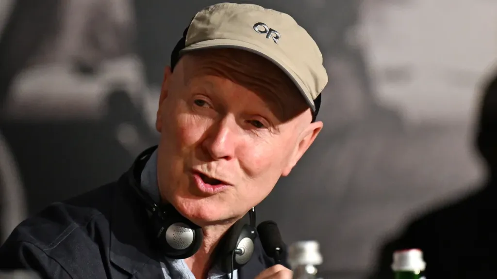 Jury Member Paul Laverty speaks during the Jury press conference at the 79th annual Cannes Film Festival at Palais des Festivals on May 12, 2026 in Cannes, France. (Kate Green/Getty Images)