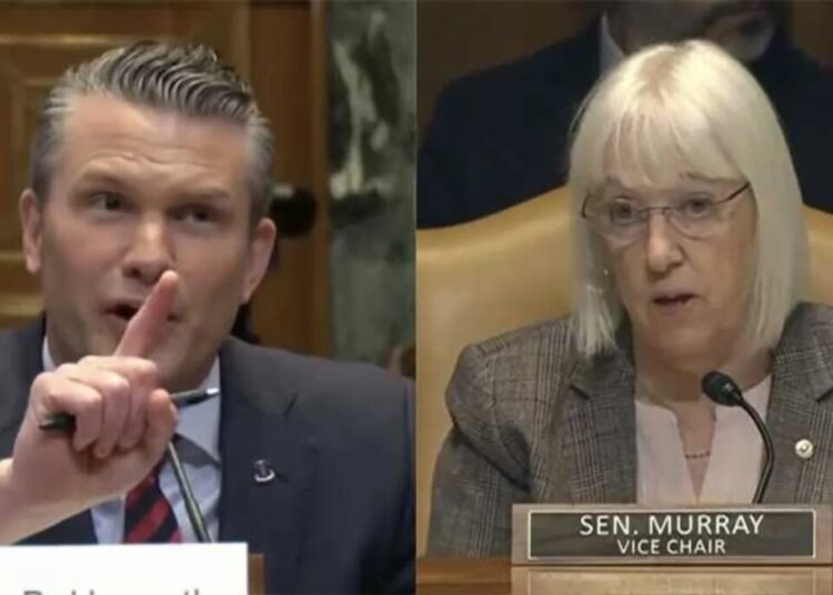 Pete Hegseth cuts off Senator after she brings up ‘Trump’s ramblings’