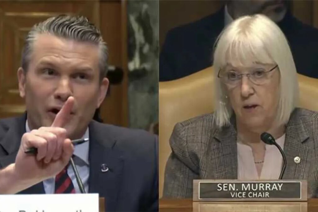 Pete Hegseth cuts off Senator after she brings up ‘Trump’s ramblings’