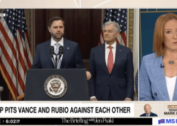 Jen Psaki mocks Vance as Trump jets off without him: ‘Doing his homework while Dad’s away’