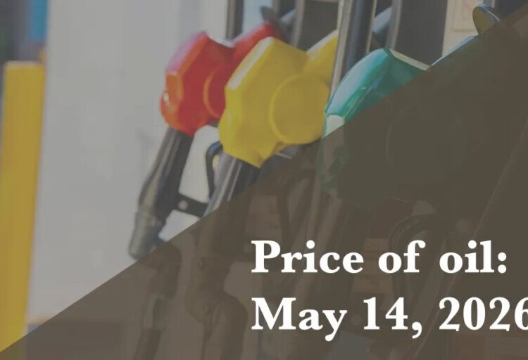 Current price of oil as of May 14, 2026