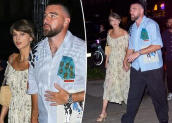 Taylor Swift and fiancé Travis Kelce enjoy PDA-filled dinner date in NYC