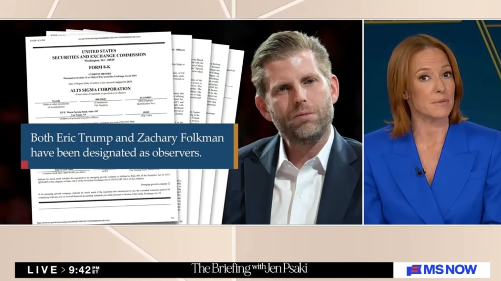 Jen Psaki dismantles Eric Trump’s denial with one clip: ‘I’ll let you be the judge’