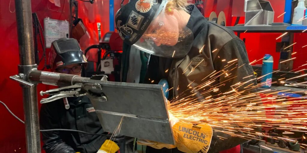 This community college student is America’s entrant in the Olympics of skilled trades. ‘I always wanted to be the first female to do something’