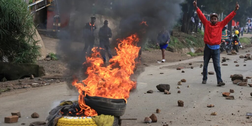 The oil crisis is so bad in Kenya that protesters have lit bonfires in the middle of Nairobi