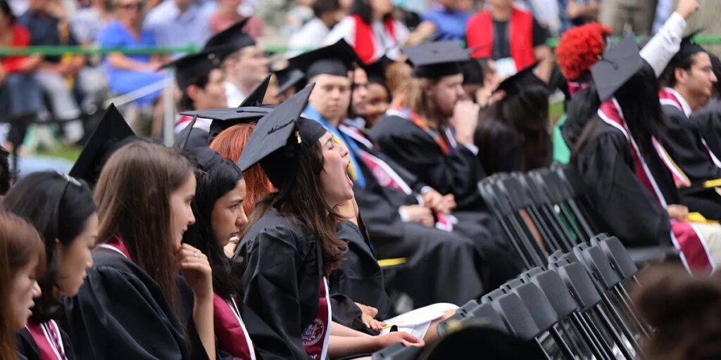 College students are booing commencement speakers celebrating AI, but the wave of hate hasn’t stopped them from using it to cheat on their exams