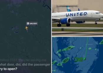 United Airlines passenger tries to open plane door at 36,000 feet, assaulted traveler on flight from Newark
