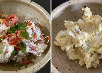 I made potato salad using recipes from Guy Fieri, Sunny Anderson, Ina Garten, and Ree Drummond to find the best side dish