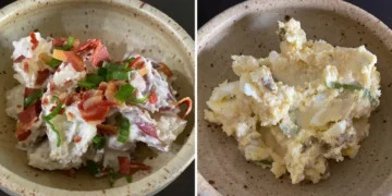 I made potato salad using recipes from Guy Fieri, Sunny Anderson, Ina Garten, and Ree Drummond to find the best side dish