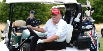 Trump’s golf schedule hurled in his face as he claims he’s too busy for his son’s wedding