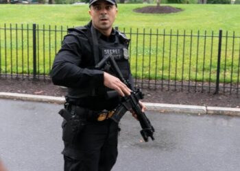 Law enforcement authorities are responding to reports of shots fired near White House while Trump was inside