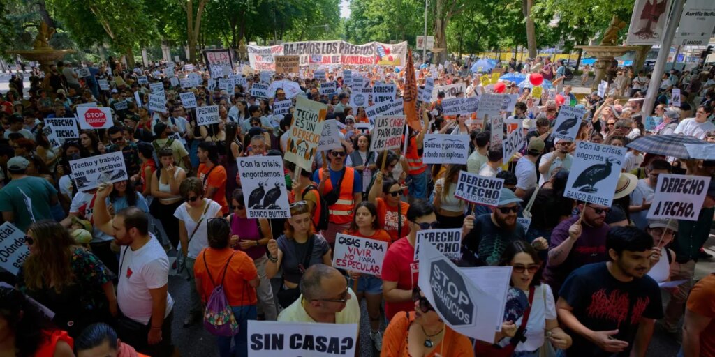 ‘We want neighbors, not tourists.’ Madrid’s renters march with message for the boom economy
