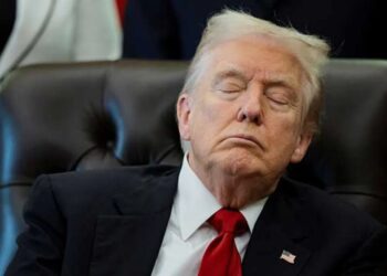 ‘Looks bored’: Onlookers crack up as Trump appears to be asleep at event for dead soldiers