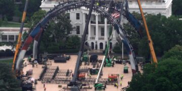 Trump is building a 5,000-seat UFC cage outside the White House to celebrate the country’s 250th and his 80th birthday
