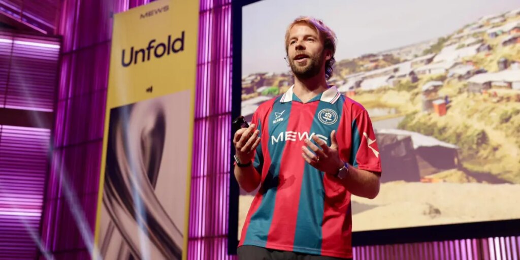 He left big law, became a DJ to pay his bills, and built sports clubs inside refugee camps. Now he wants more members than Bayern Munich