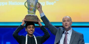 National Spelling Bee champion Shrey Parikh spells 32 words correctly in 90 seconds to win in lightning round tie-breaker
