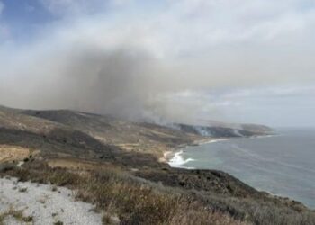 A Sailor Shot Distress Flares. Now a California Island Is Burning.