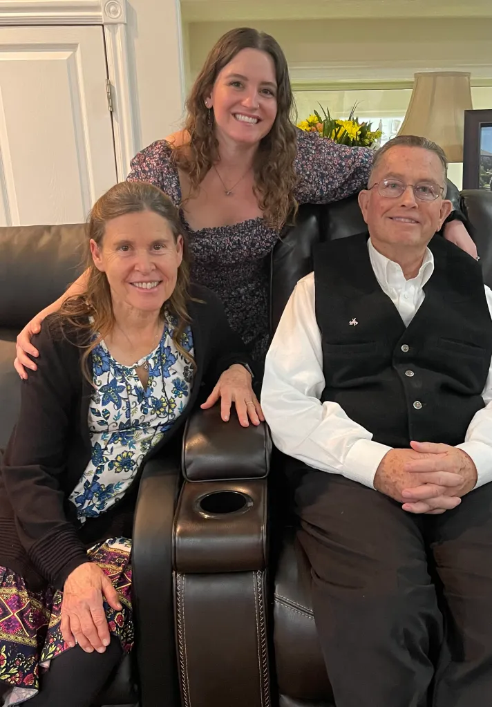Janet Z. with her biological mother and father.