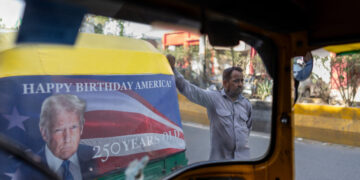 Trump’s Portrait Now Branded on Rickshaws in Delhi
