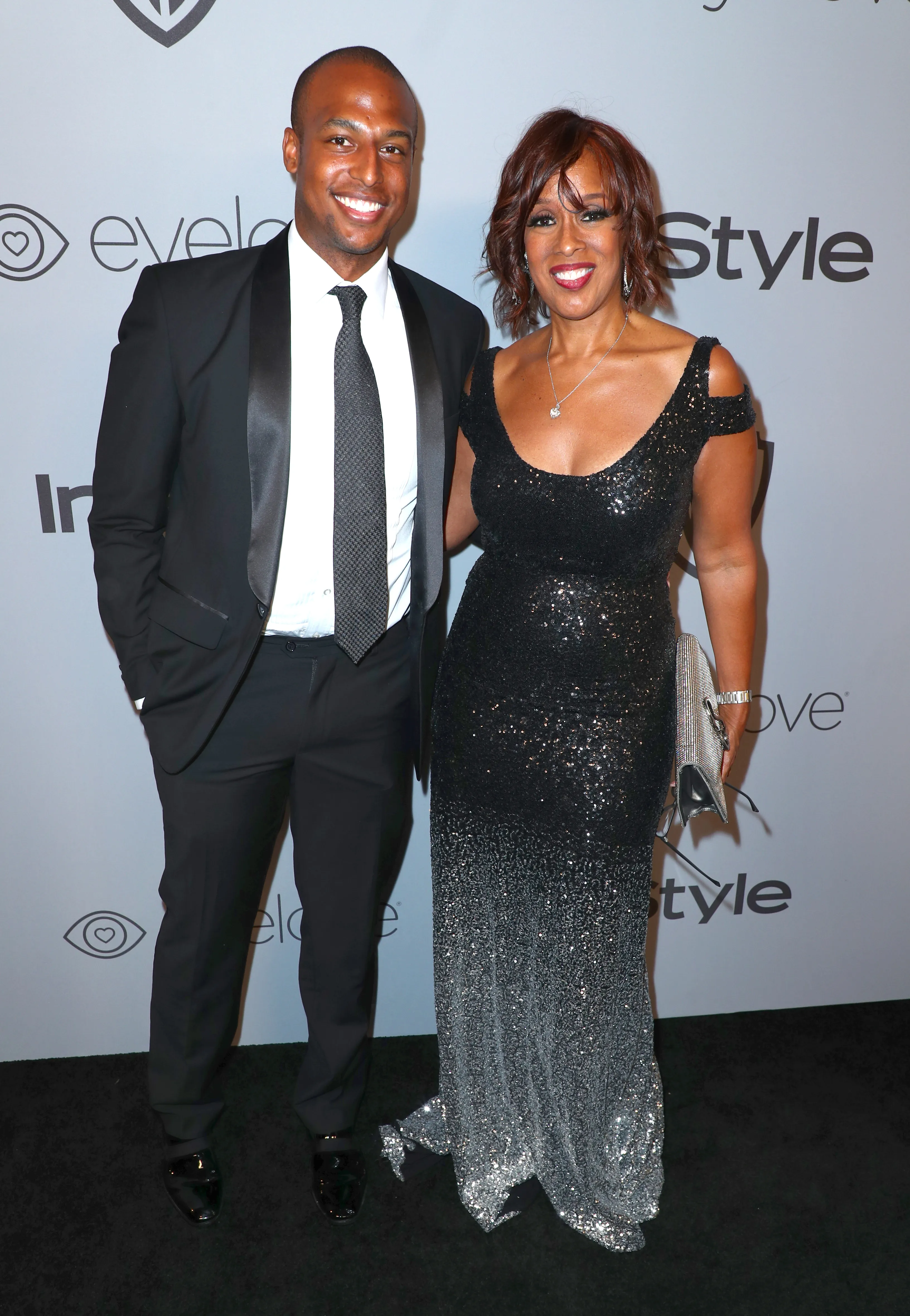 Gayle King and William Bumpus Jr. at the 2018 InStyle and Warner Bros. Golden Globe Awards Post-Party.