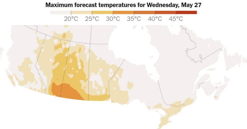 Heat Warnings Are Issued Across Canada’s Prairies