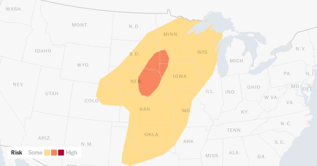 Severe Storms to Bring Strong Winds and Hail to Central U.S., Forecasters Say