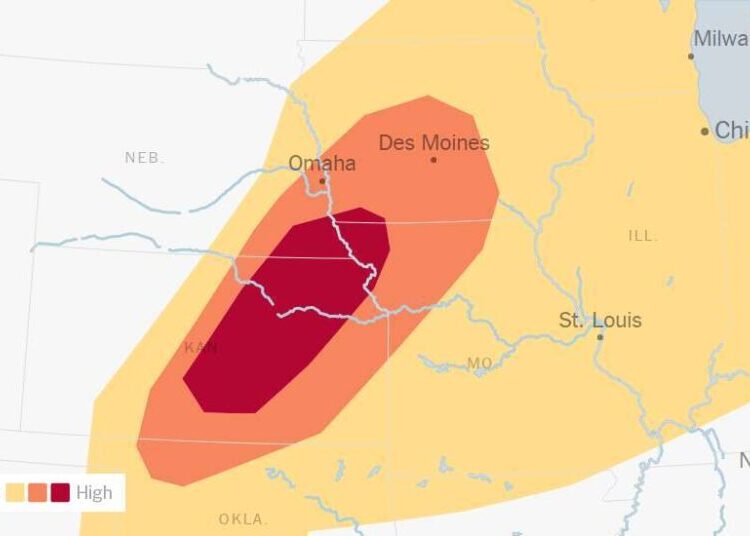Tornadoes Reported in Kansas and Nebraska as Violent Storms Sweep the Midwest
