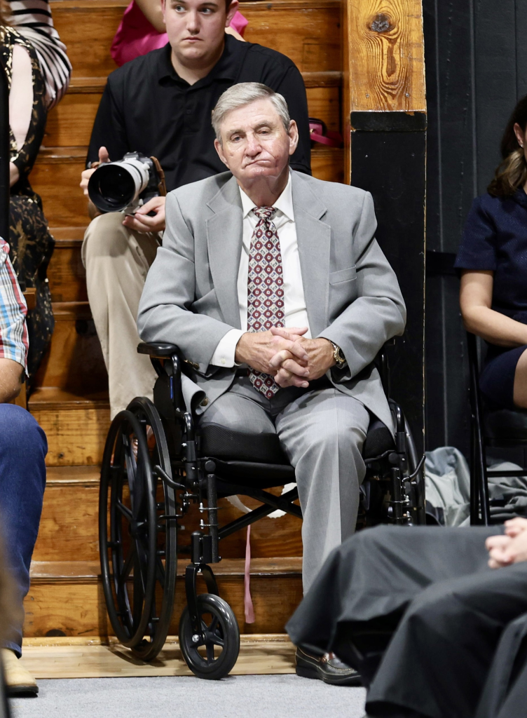 Jamie Spears in a wheelchair with an amputated leg.