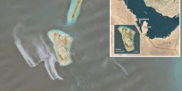 Oil spill uncovered off Iran’s central hub at Kharg Island, satellite photos show