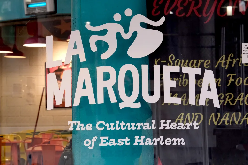 La Marqueta signage.