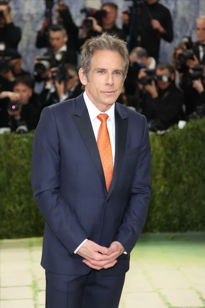 Ben Stiller posing on the red carpet at the Met Gala.