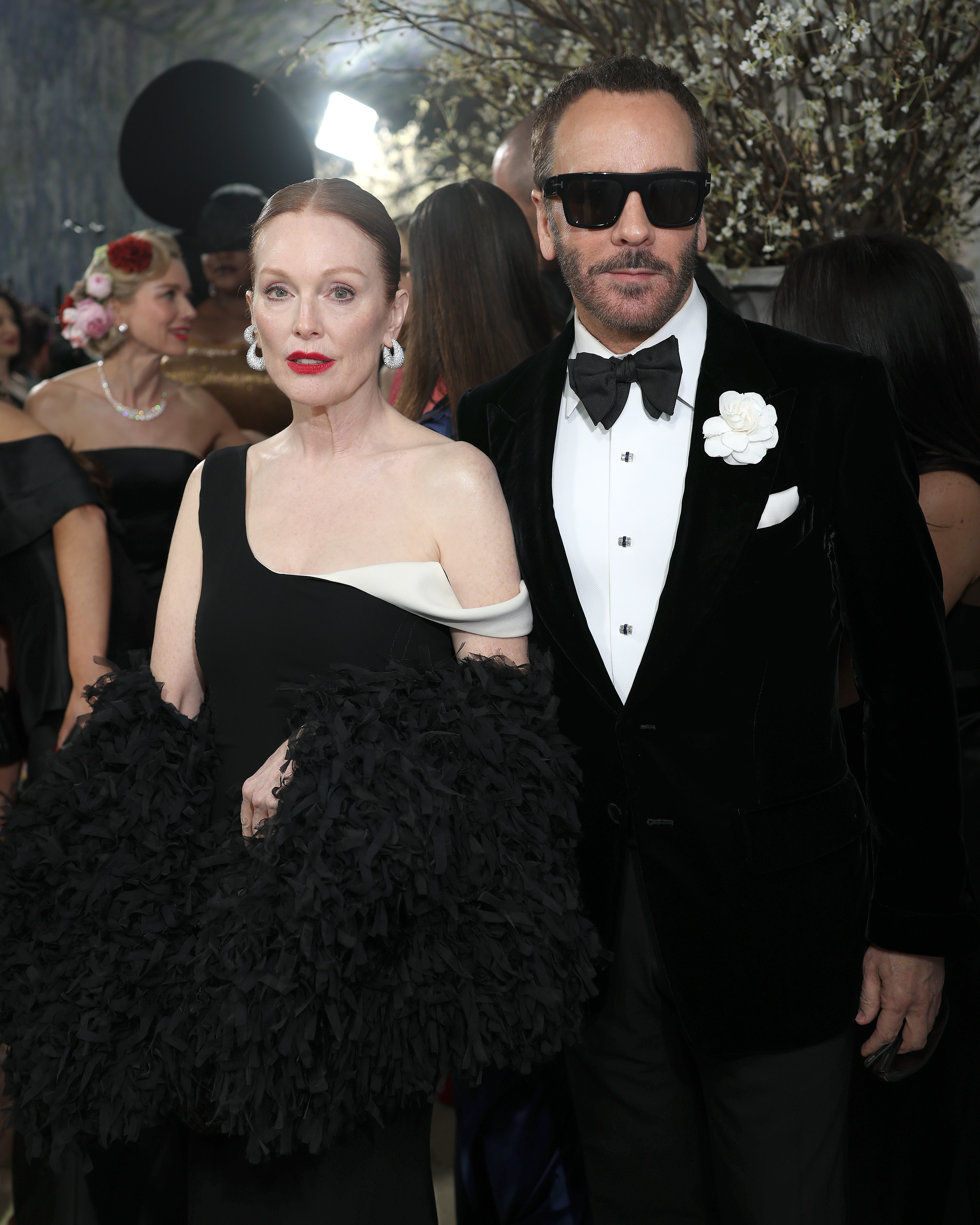 Julianne Moore and Tom Ford on the red carpet.