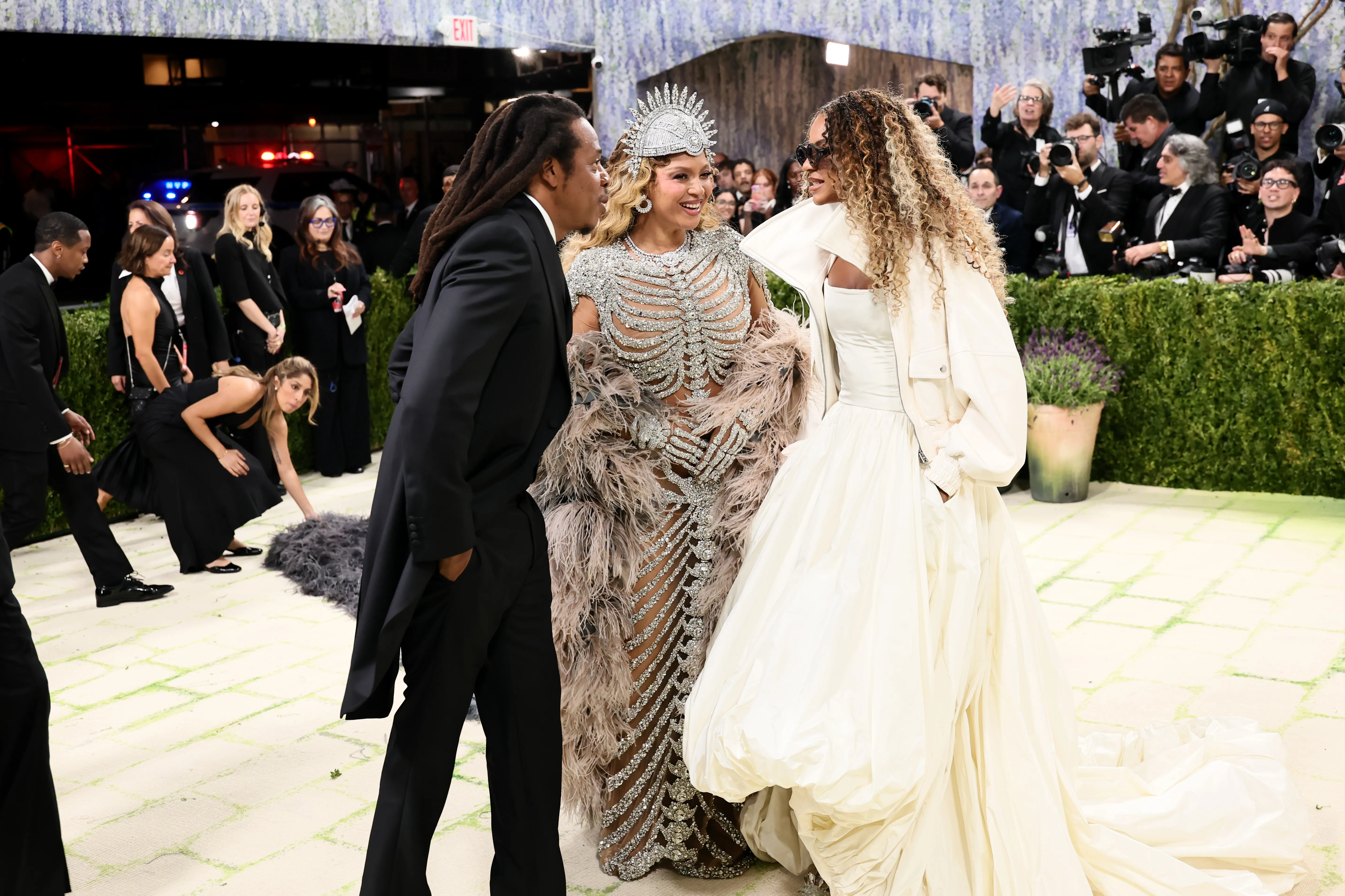 Jay-Z, Beyoncé, and Blue Ivy Carter at the Met Gala.