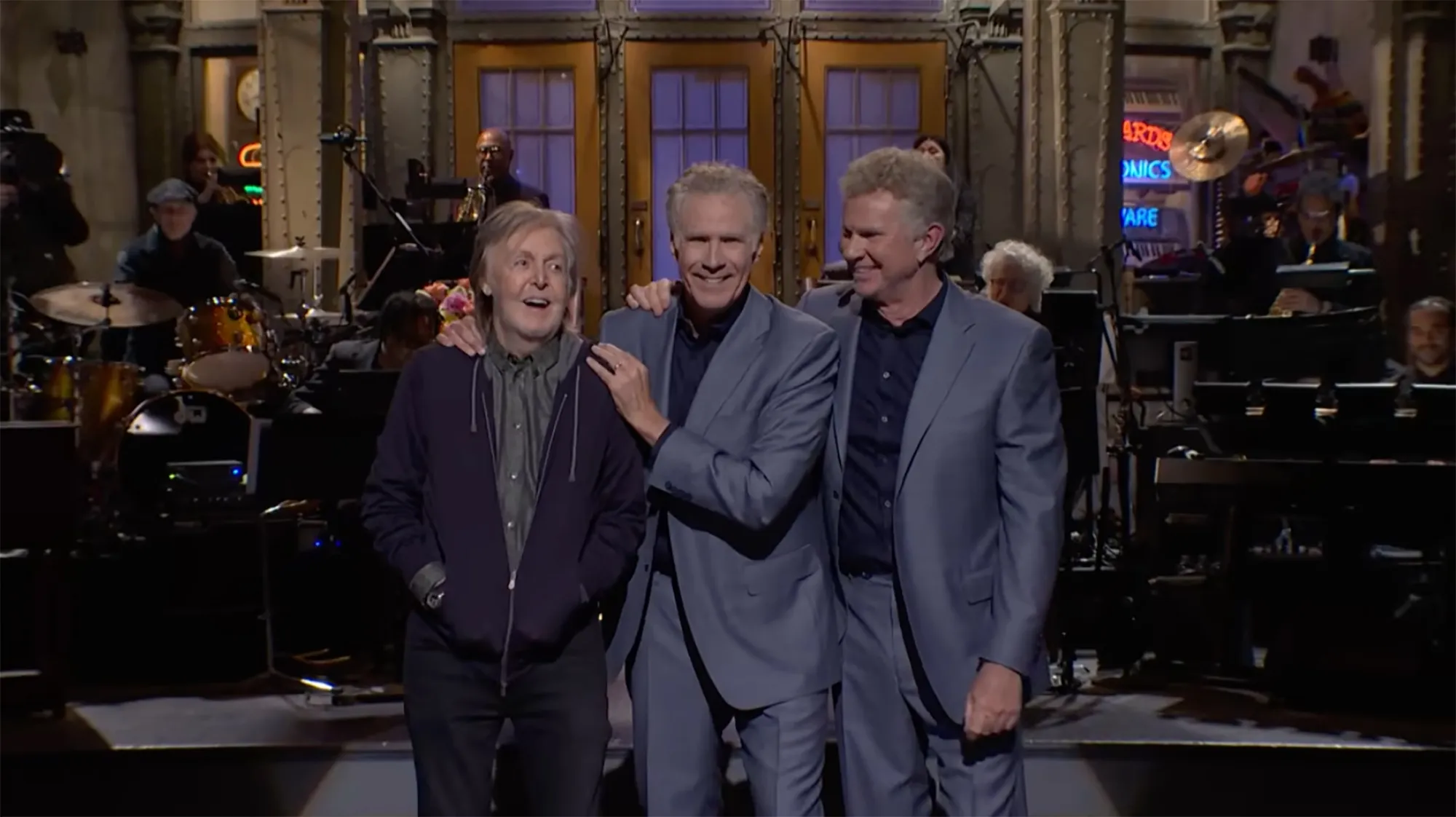 Paul McCartney, Will Ferrell and Chad Smith.
