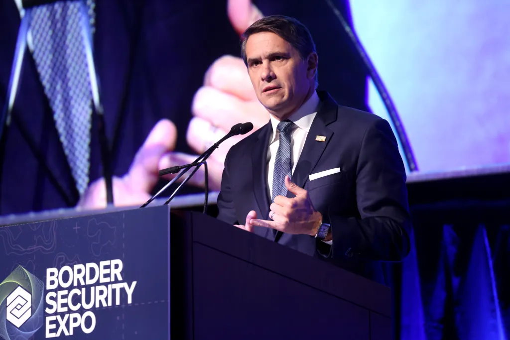 Acting Attorney General Todd Blanche speaking at the Border Security Expo.