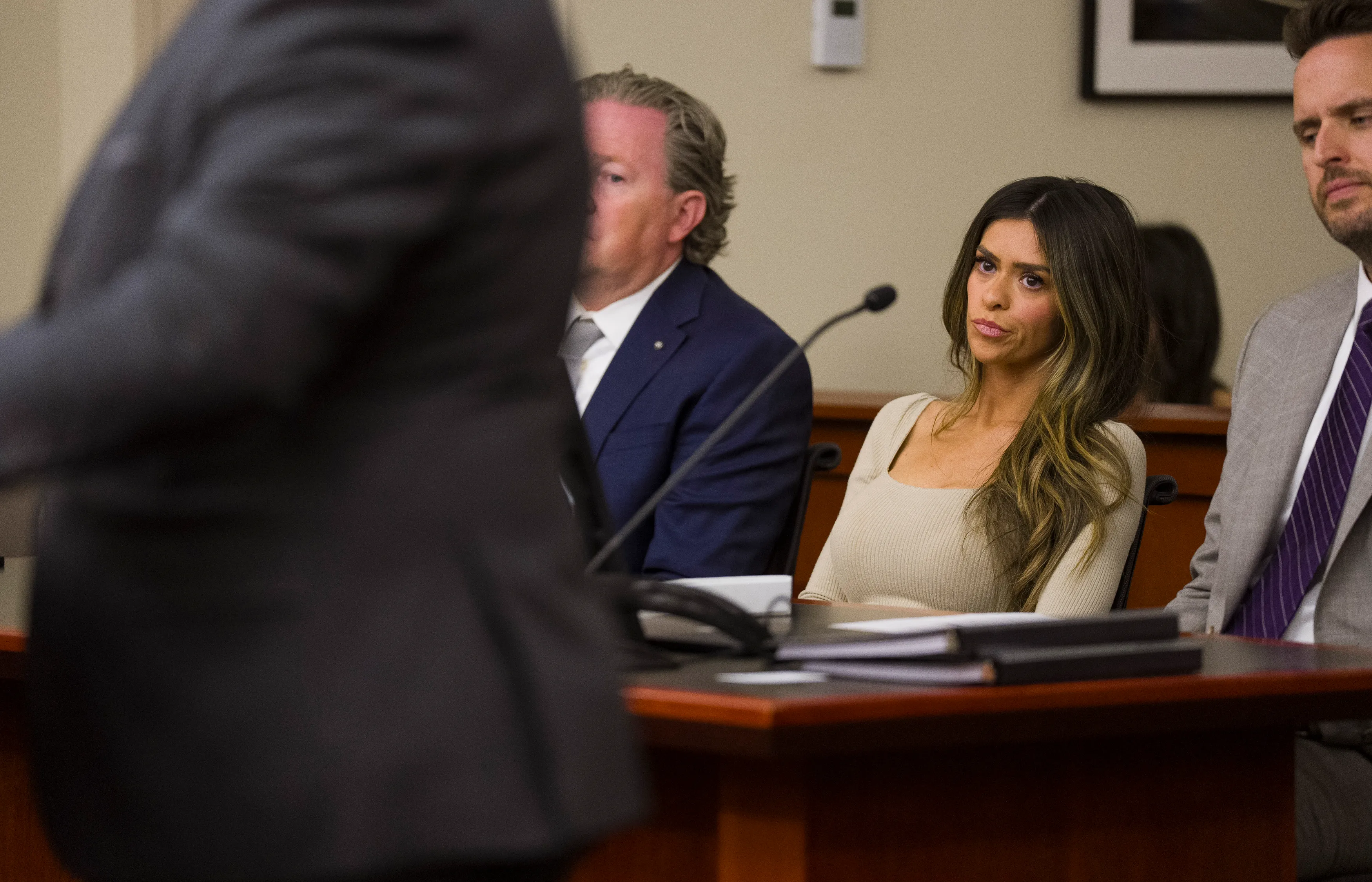 Taylor Frankie Paul attending a protective order hearing in Salt Lake City.