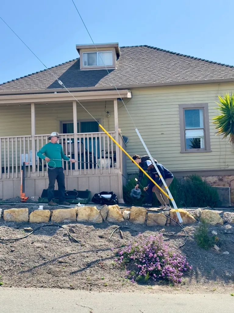 Investigators search and take soil samples from the home of Susan Flores.