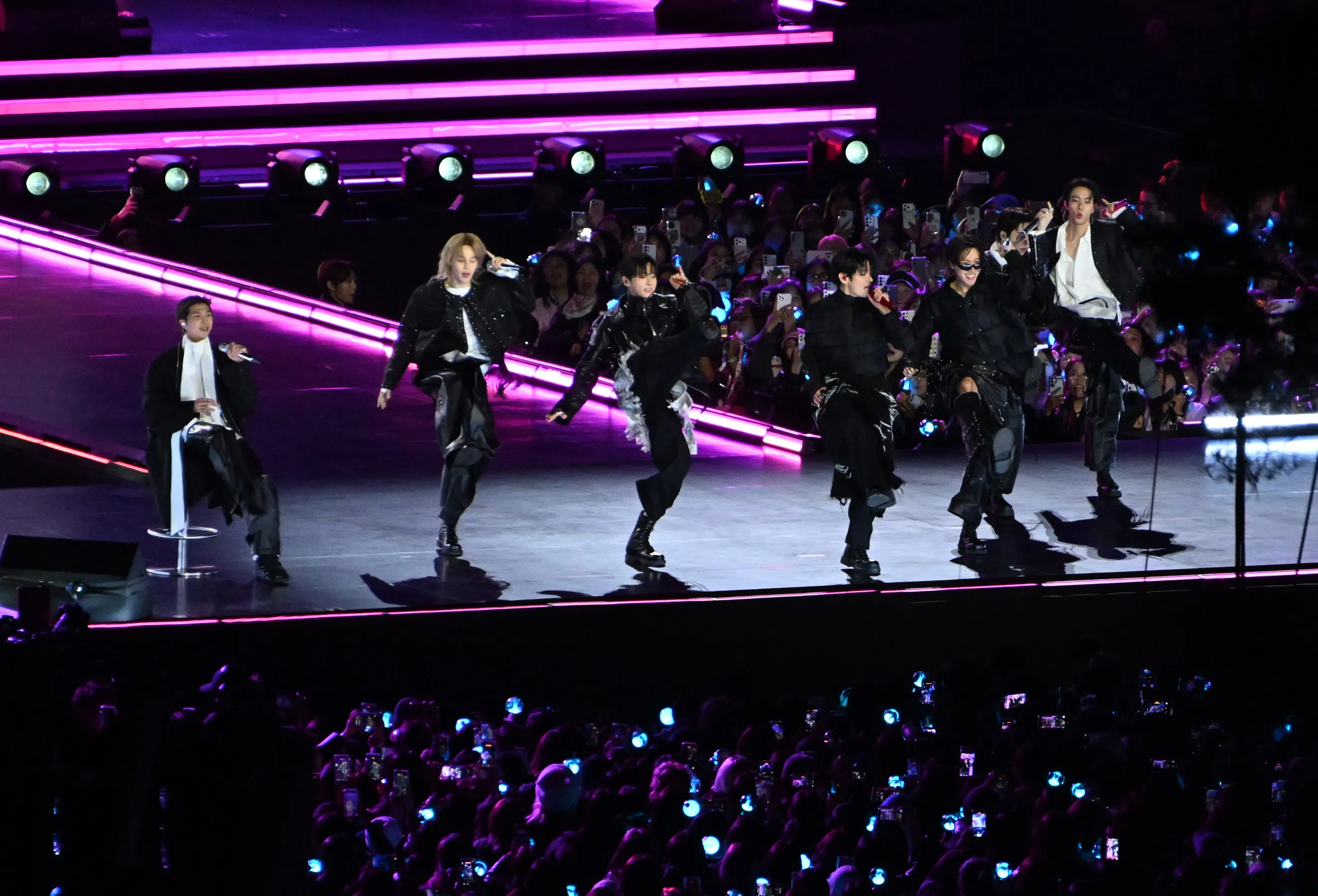 BTS during their concert in South Korean in March 2026