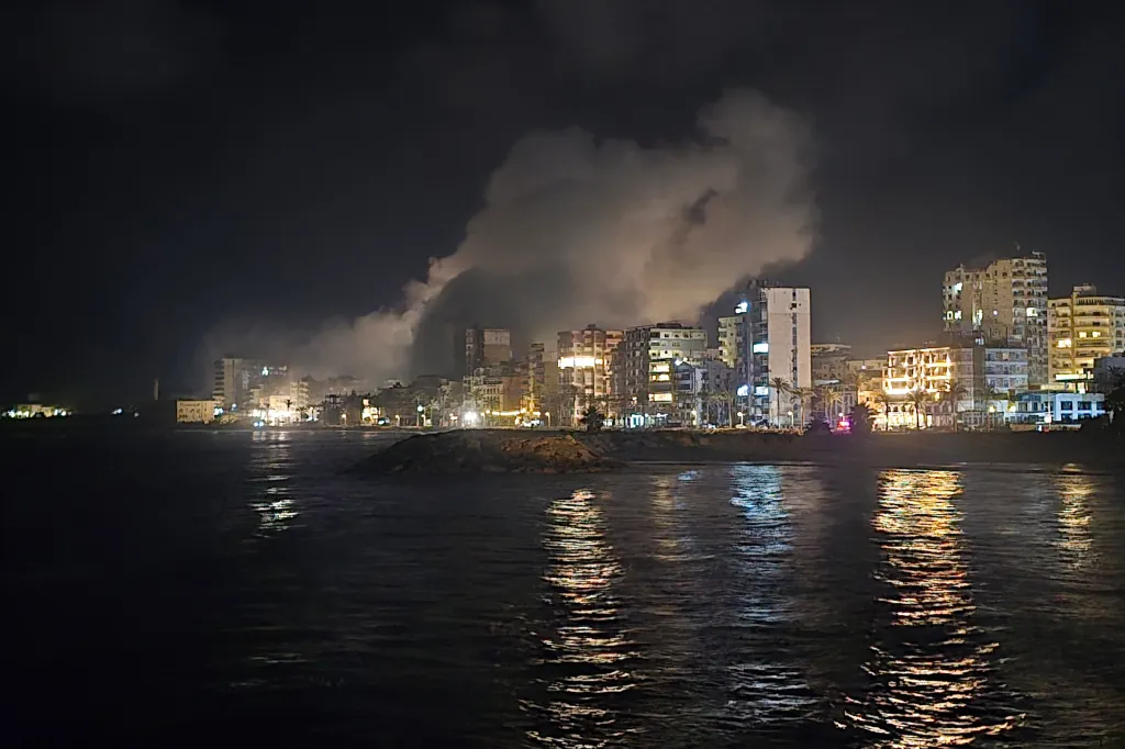 Smoke rises over the buildings of Tyre, Lebanon, after an Israeli strike.