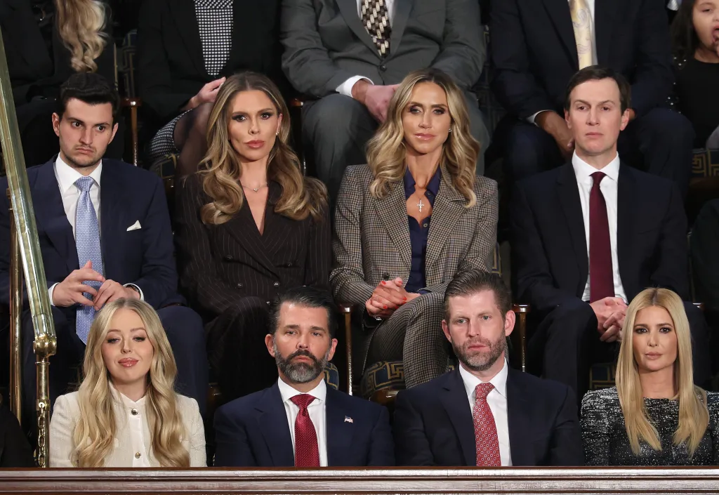 Members of the Trump family attend the State of the Union address.