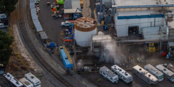 Firefighters Still Working to Cool Chemical Tank in Southern California