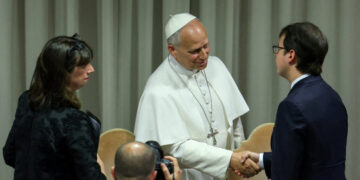 To Understand Pope Leo’s Efforts on A.I., Look at the Man Shaking His Hand
