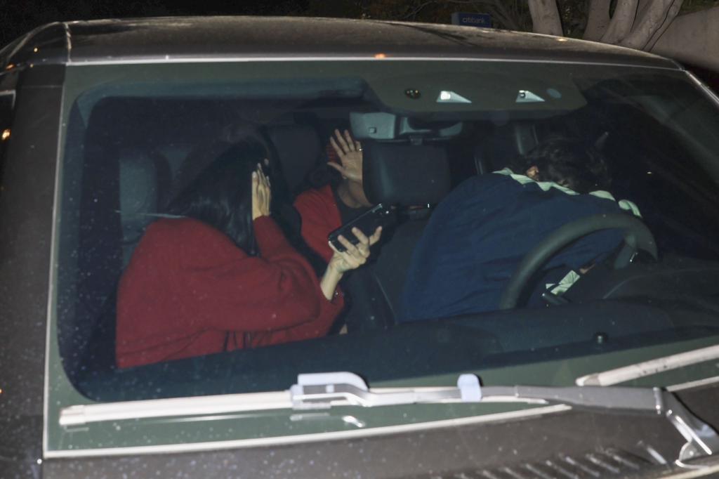 Kendall Jenner and Jacob Elordi carpooling with Kylie Jenner and Timothée Chalamet after a party.