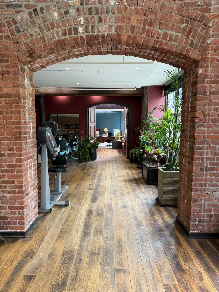 The entryway to the gym. 