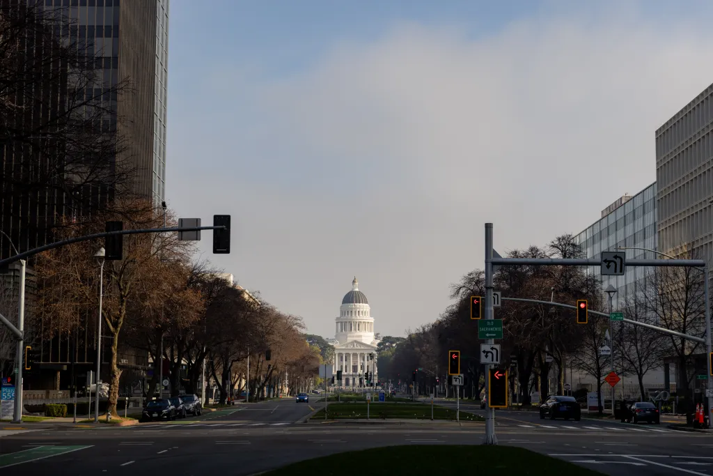 California State Capitol Building seen from 400 Capitol Mall.