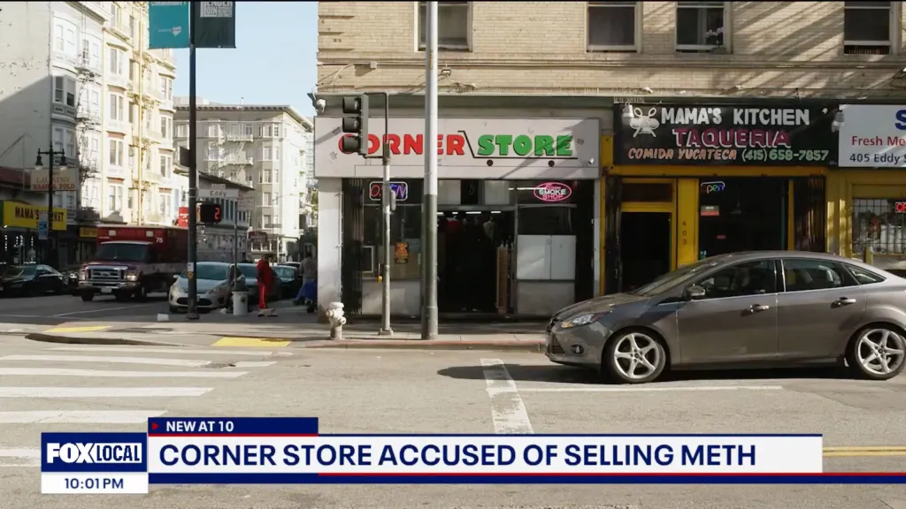The Corner Store at 401 Eddy Street, accused of selling controlled substances and illegal tobacco products.