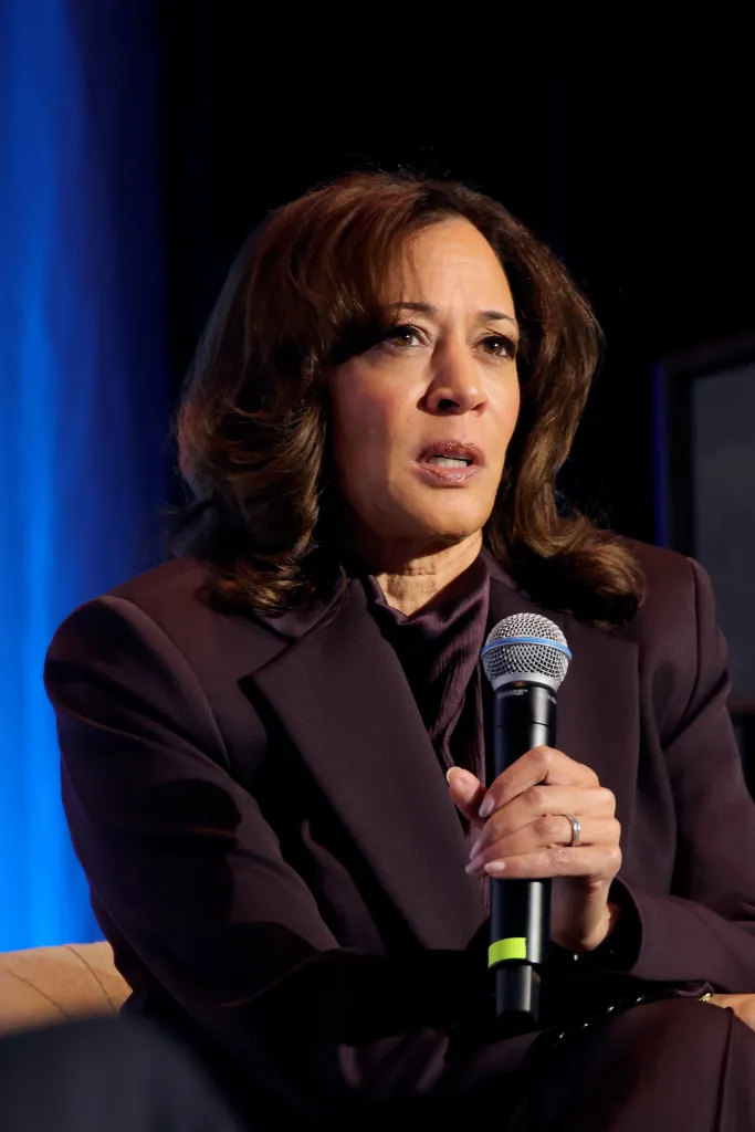 Kamala Harris speaking onstage at the 2026 Power100 Honoree Dinner.
