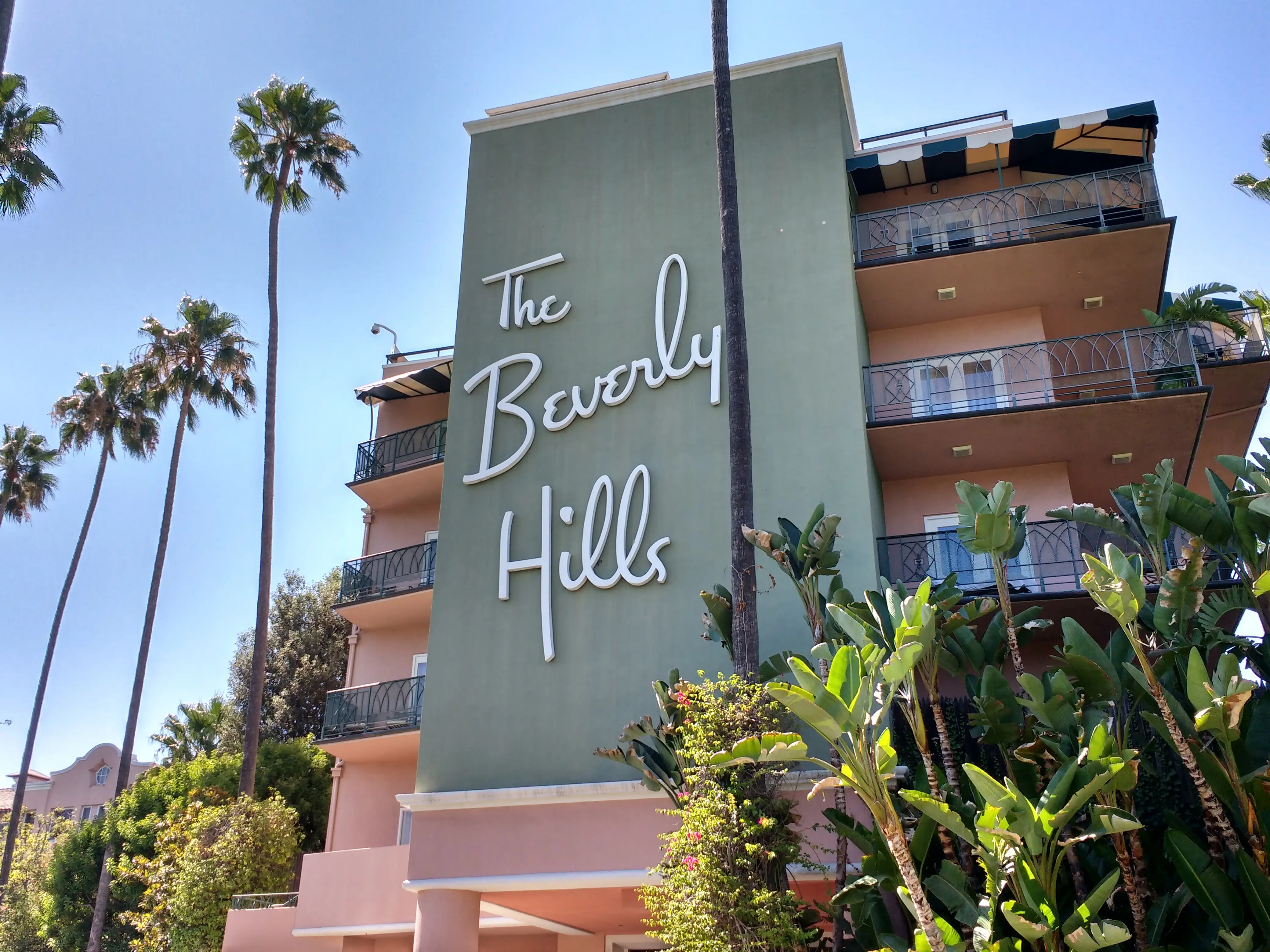 The Beverly Hills Hotel in Los Angeles, California.